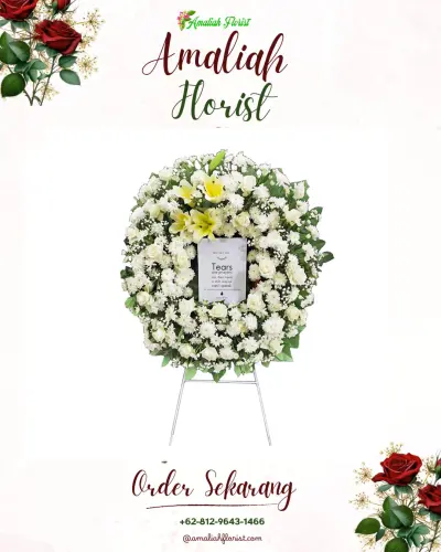 Krans Bunga Duka Cita di Bandung Wetan